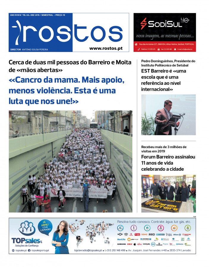 Barreiro - «Conversa sobre Imprensa regional Assinala 18º aniversário de jornal «ROSTOS» . Primeiro título editado no século XXI no Barreiro e Distrito de Setúbal