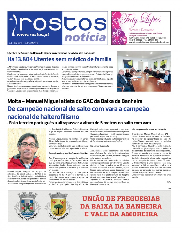 Moita - Rostos Noticia Há 13.804 utentes sem médico de familia na Baixa da Banheira
