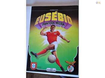 Eusébio também é um nome ligado ao Barreiro terra do futebol Arrastou uma multidão na Barrind em 1989 . Eugénio Silva autor de banda desenhada