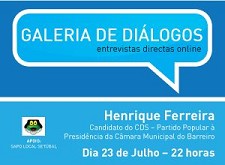 Entrevistas em Directo no “Rostos” - Barreiro / Setúbal Henrique Ferreira entrevistado no “Rostos on line” . DIA 23 DE JULHO, pelas 22 horas, veja aqui no ROSTOS ON LINE e SAPO LOCAL EM DIRECTO