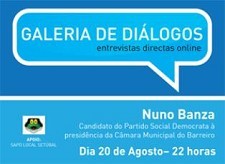 Entrevistas em Directo no “Rostos” - Barreiro / Setúbal Nuno Banza, candidato do PSD à presidência da Câmara do Barreiro . DIA 20 DE AGOSTO, pelas 22 horas, veja aqui no ROSTOS ON LINE e SAPO LOCAL EM DIRECTO