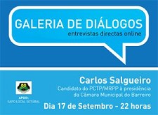 Entrevistas em Directo no “Rostos” - Barreiro / Setúbal Carlos Salgueiro, PCTP/MRPP, entrevistado no “Rostos on line” . HOJE, DIA 17 DE SETEMBRO, pelas 22 horas, veja aqui no ROSTOS ON LINE e SAPO LOCAL EM DIRECTO