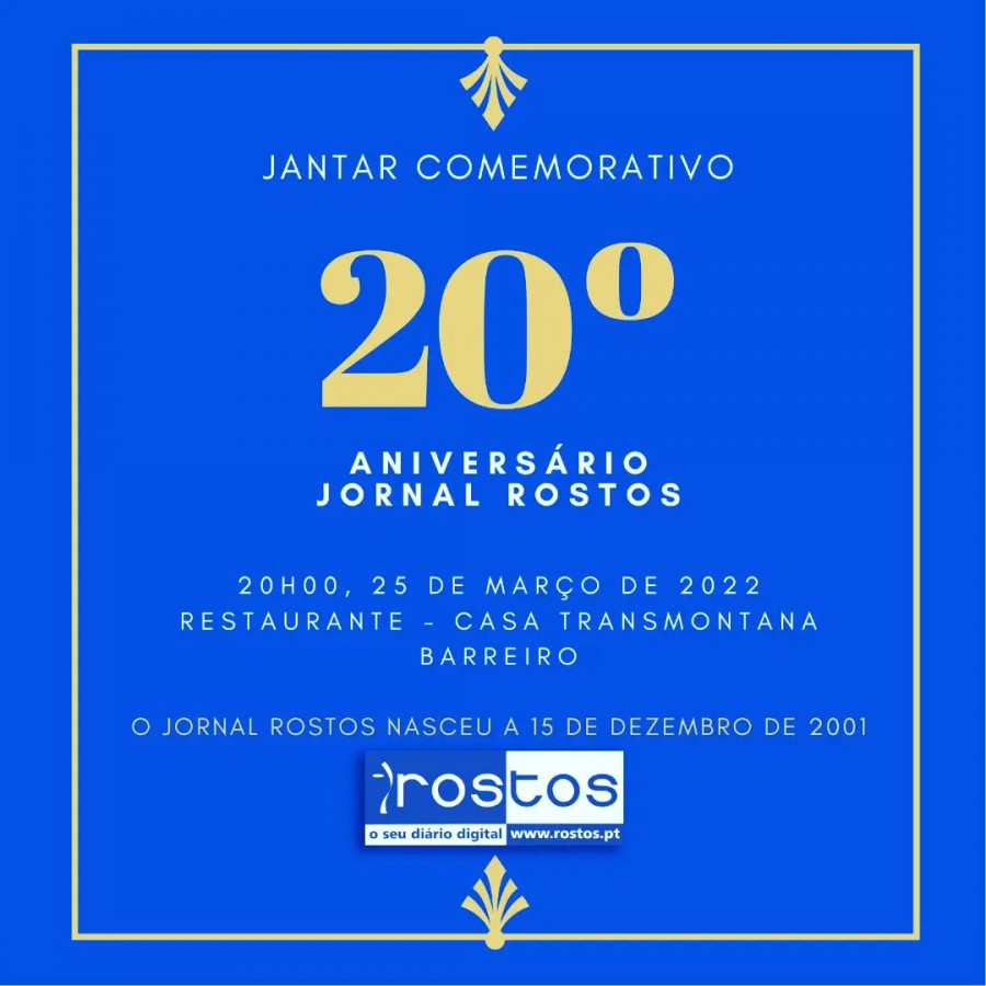 Hoje no Restaurante Transmontana jantar comemorativo Jornal «Rostos» 20 Anos de jornalismo de proximidade