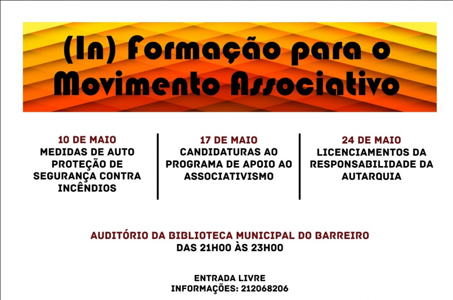 No Auditório da Biblioteca Municipal do Barreiro «(In)formação para o Movimento Associativo»