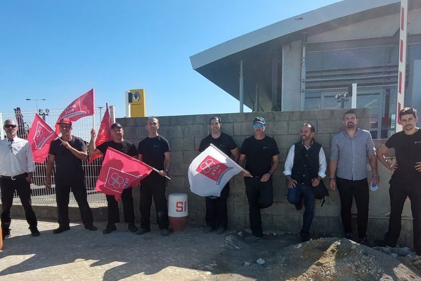 Nas instalações em Almada e no Barreiro Greve na Caetano Formula começou com forte adesão