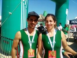 Barreiro - Clube Naval Barreiresne na travessia Berlengas-Peniche Um total de 16 Km de travessia de mar . Diana Almeida e João Ferreira 1º lugar