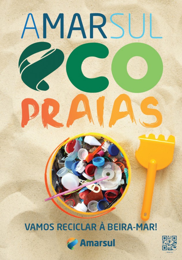 Recolha de embalagens usadas de plástico Irá envolver 33 praias dos Municípios de Almada, Sesimbra e Setúbal . Campanha Amarsul Eco Praias - «Vamos reciclar à beira mar»