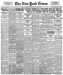 Efemérides do Dia - 18 de Setembro 1851 – Publicação da primeira edição do jornal The New York Times.