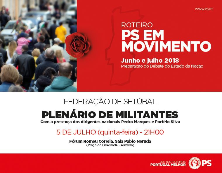 No Fórum Romeu Correia em Almada. Plenário de Militantes da Federação Distrital de Setúbal