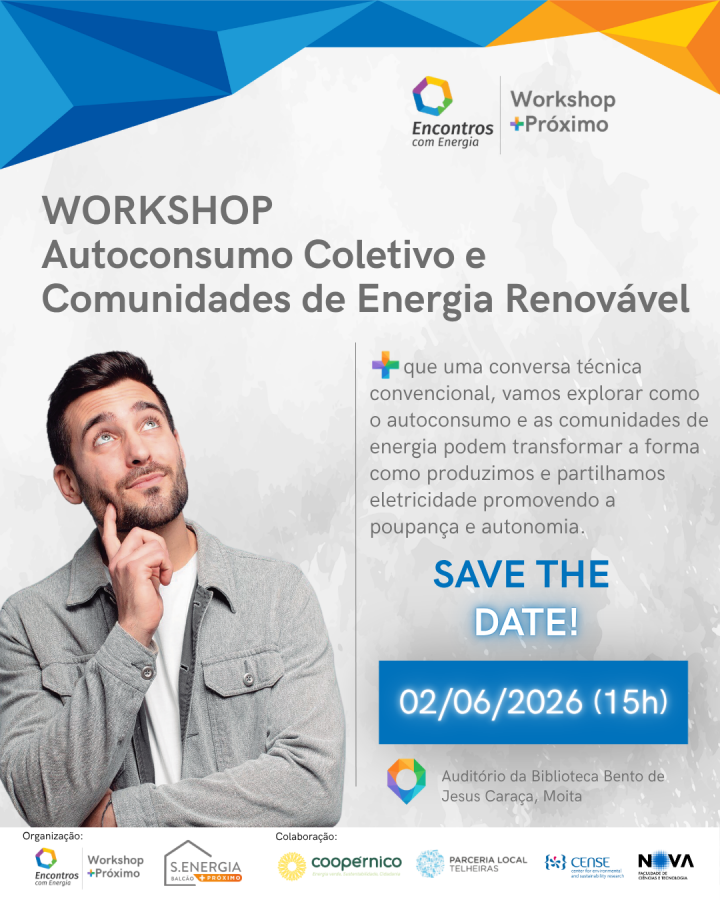 MOITA - No Auditório da Biblioteca Bento de Jesus Caraça Workshop +Próximo «Autoconsumo coletivo e Comunidades de Energia Renovável»