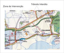 No Barreiro Interrupção no abastecimento de água e interdição de trânsito