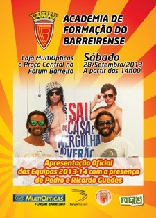 Pedro e Ricardo Guedes hoje no Barreiro na apresentação oficial das equipas 2013-2014 do FC Barreirense