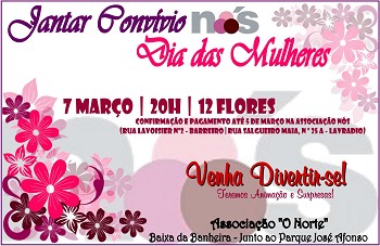 Barreiro - Numa iniciativa aberta à comunidade Associação NÓS dinamiza jantar-convívio do Dia da Mulher