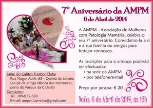 Associação de Mulheres com Patologia Mamária - Barreiro Almoço 7º aniversário