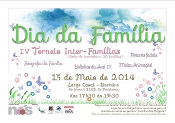 Barreiro - Com destaque para IV Torneio Interfamílias NÓS celebra Dia Internacional da Família