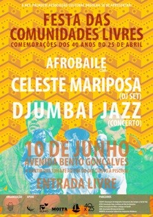 No dia 10 de Junho no Barreiro Festa das Comunidades Livres