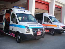 Bombeiros Voluntários do Barreiro Adquiriram duas novas ambulâncias . Uma ambulância com o apoio da população