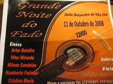 União Desportiva de Vila Chã – Barreiro Grande Noite de Fados