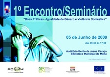 RUMO organiza na Moita 1º Seminário sobre "Igualdade de Género e Violência Doméstica - Respostas e Boas Práticas de Intervenção"