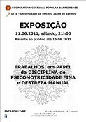 Exposição no Barreiro Trabalhos em Papel da Disciplina de Psicomotricidade Fina e Destreza Manual