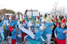 Smurfs e Smurfinas da associação ACTAS Venceram o concurso de foliões do Carnaval de Setúbal