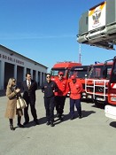 Patrícia Gaspar, Comandante Distrital de Operações de Socorro de Setúbal Visitou Bombeiros Voluntários do Sul e Sueste no Barreiro