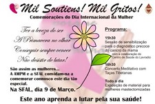 Barreiro - AMPM em colaboração com a SFAL celebra Dia Internacional da Mulher «Mil Soutiens Mil Gritos! Porque existe amanhã!»