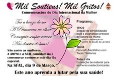 Barreiro - AMPM em colaboração com a SFAL celebra Dia Internacional da Mulher «Mil Soutiens Mil Gritos! Porque existe amanhã!»