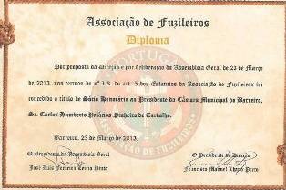 Associação de Fuzileiros atribuiu título de Sócio Honorário ao Presidente da Câmara Municipal do Barreiro