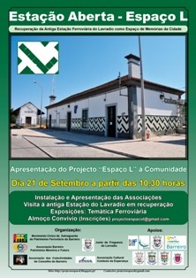 Barreiro - Estação Aberta - Espaço L Antiga Estação do Lavradio «abre» portas a 21 Setembro