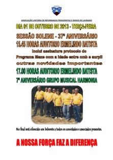 AURPIL - Associação Unitária de Reformados do Lavradio - Barreiro Promove Sessão Solene evocativa do 37º aniversário