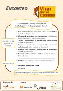 Na Escola Superior de Tecnologia do Barreiro ENCONTRO «VAMOS VIRAR BEM AS ESQUINAS»
