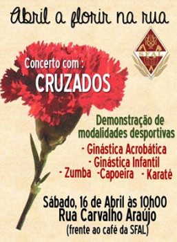 Barreiro - Abril a florir na rua Apresentação das modalidades desportivas . Concerto com «Cruzados»