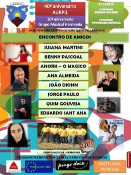 Barreiro - AURPIL - Associação de Reformados Pensionistas e Idosos do Lavradio Comemora 40º aniversário com grande espectáculo musical.