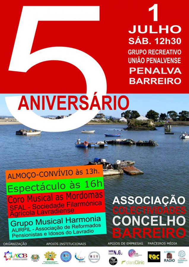 Associação de Colectividades do concelho do Barreiro Comemora 5º aniversario