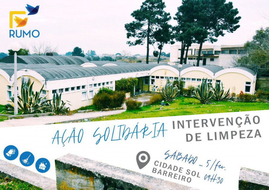 AÇÃO SOLIDÁRIA Limpeza instalações Cidade Sol . Dia 5 fevereiro, 9h30