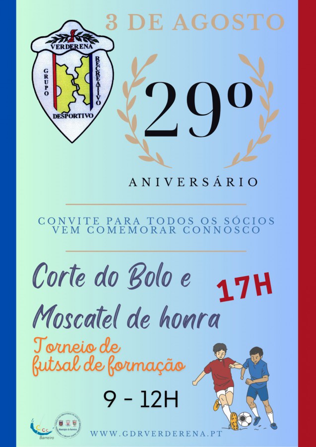 G. D. R. da Verderena – Barreiro Comemora 29º aniversário