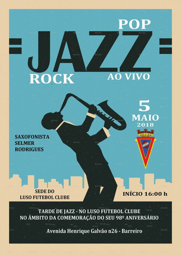 Barreiro - Tarde de Jazz no Luso Futebol Clube Concerto com Saxofonista Selmer Rodrigues