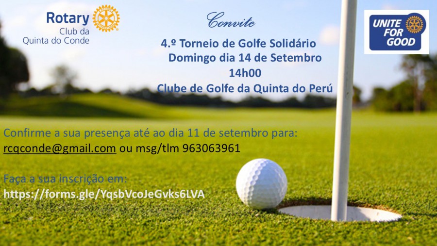Sesimbra - Rotary Club da Quinta do Conde 4.º Torneio de Golfe Solidário . Dia 14 de setembro