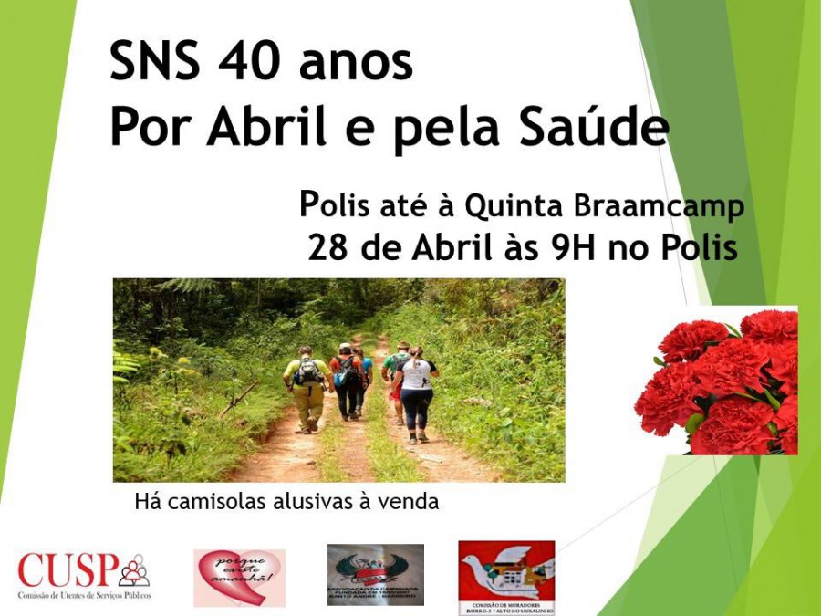 Na Praça principal do Polis - BARREIRO 2ª Caminhada por Abril e pela Saúde