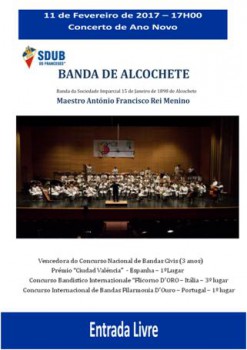 Barreiro – Banda de Alcochete na SDUB «Os Franceses» Concerto de Ano Novo