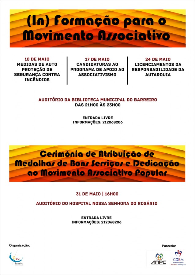 Barreiro - «(In)formação para o Movimento Associativo» «Medidas de autoproteção de segurança contra Incêndios»
