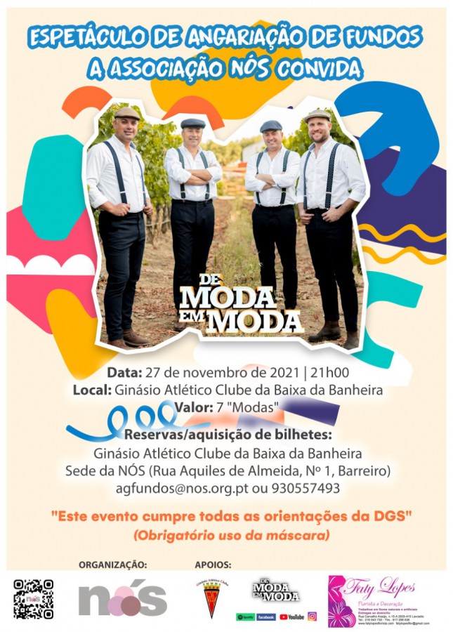 Ginásio Atlético Clube da Baixa da Banheira acolhe evento «De Moda em Moda» unem-se à NÓS a 27 de novembro