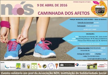 Barreiro - NÓS promove Caminhada dos Afetos a 9 de Abril Inscreva-se e junte-se à NOSsa causa!