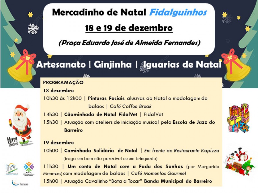 Associação Desportiva e Cultural dos Fidalguinhos - Barreiro Promove «Mercadinho de Natal dos Fidalguinhos» . Dia 18 e 19 Dez
