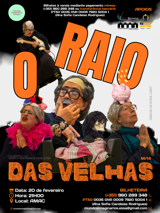 Uma exibição solidária a favor do núcleo Refood Barreiro O Raio das Velhas - 20 de fevereiro, às 21h no AMAC