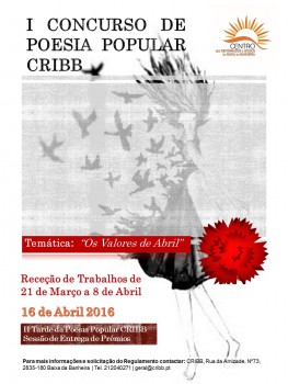 Moita - Celebrar o Dia 25 de Abril através da promoção da poesia Concurso de Poesia Popular
