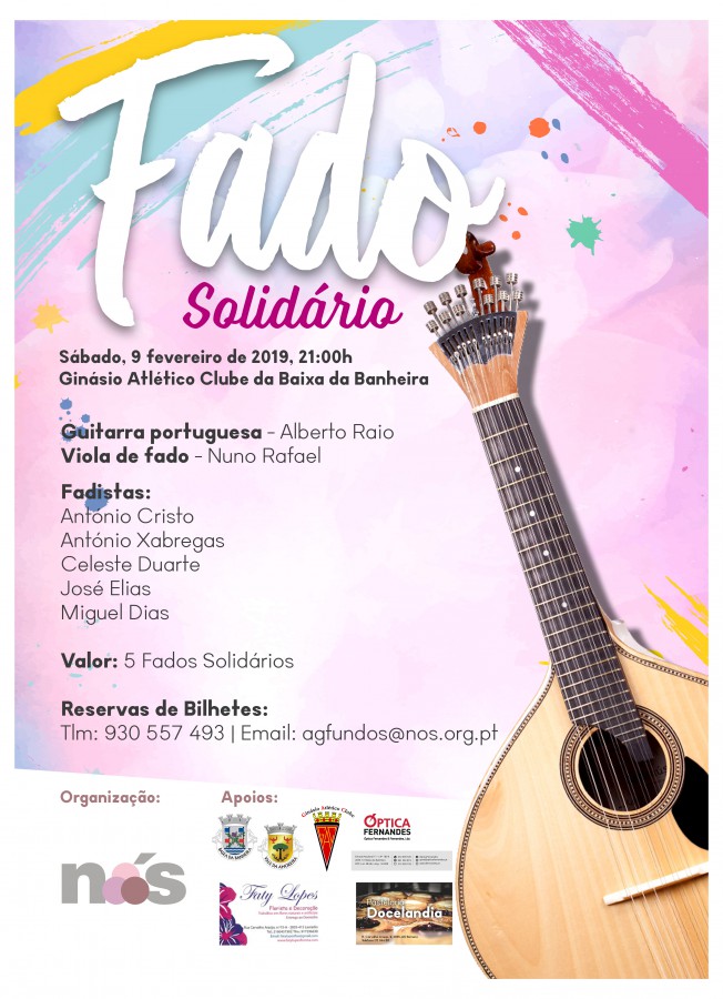 Barreiro / Moita - Ginásio Atlético Clube da Baixa da Banheira acolhe evento NÓS promove ‘Noite de Fados’ a 9 de fevereiro