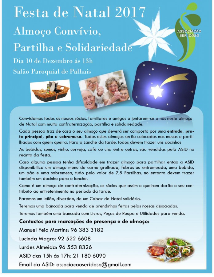 Barreiro - Associação Ser Idoso Festa de Natal de 2017