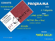 Ciclo Oficina dos Saberes – Barreiro Evocação de efeméride dedicada a Maria Callas